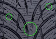How to determine the wear level of tires using an indicator?